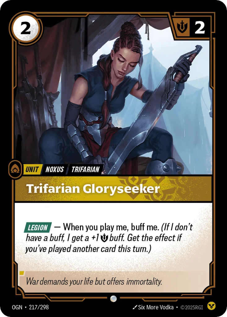 Trifarian Gloryseeker · Origins