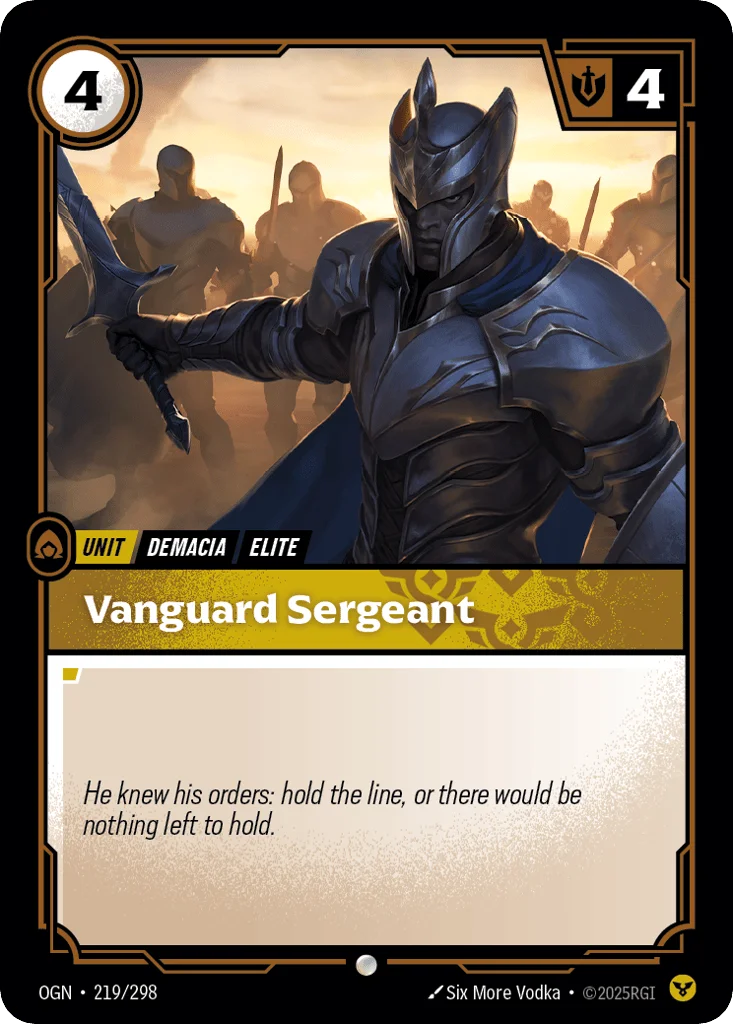 Vanguard Sergeant · Origins