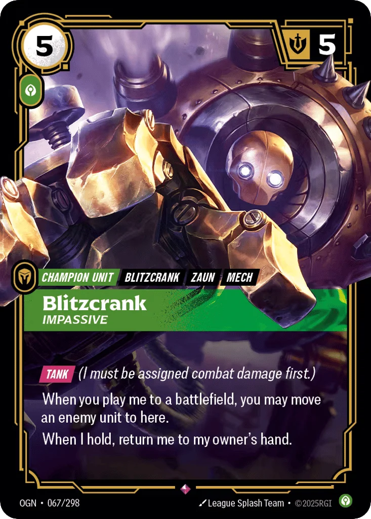 Blitzcrank, Impassive · Origins