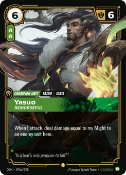 Yasuo, Remorseful