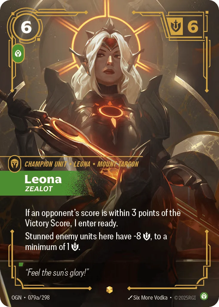 Leona, Zealot · Origins