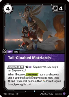 Tail-cloaked Matriarch