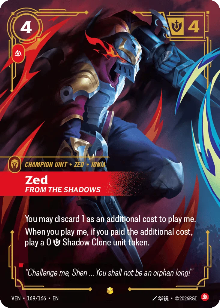 Zed, From The Shadows · Vendetta