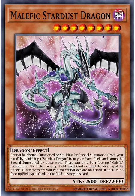 Malefic Stardust Dragon · Shonen Jump Vol. 8, Issue 9 promotional card