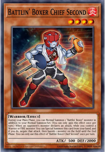 Battlin' Boxer Chief Second · Legendary Duelists: Soulburning Volcano