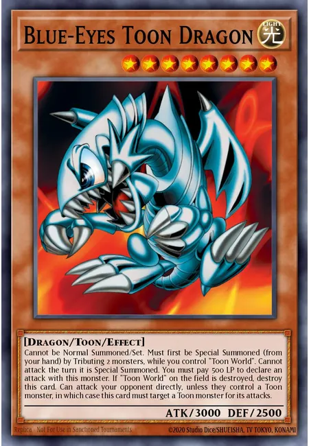 Dragão Toon de Olhos Azuis