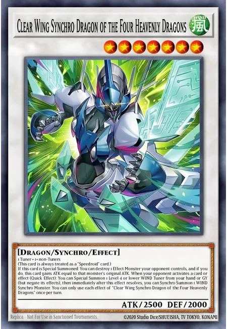 Clear Wing Synchro Dragon of the Four Heavenly Dragons