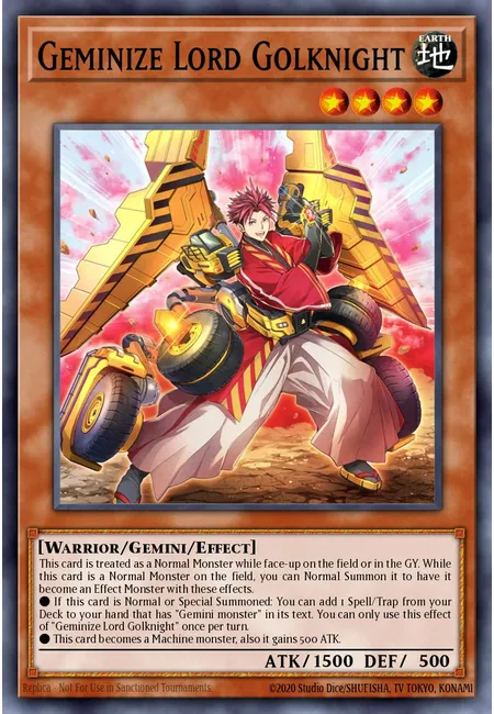 Geminize Lord Golknight · Burst of Destiny