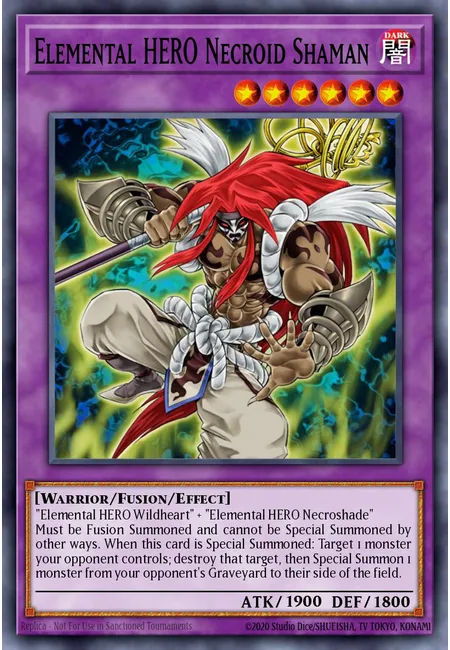 Elemental HERO Necroid Shaman · Enemy of Justice
